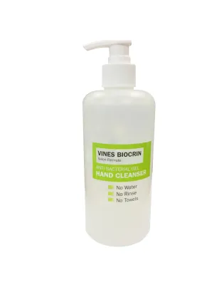 Vines Biocrin Alcohol Hand Sanitiser Gel,Pump Bottle 450ml (6 450 mL)