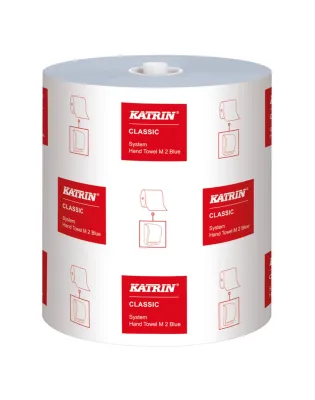 Katrin 460263 Classic System Hand Towel M2,2 Ply Blue Roll (6 Rolls)