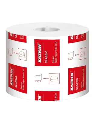 Katrin 103424 Classic System 800 Sheet,ECO Toilet Roll 2 Ply White (36 Rolls)