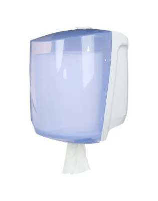 Ellipse Large Centrefeed Dispenser White &,Blue (1 Each)