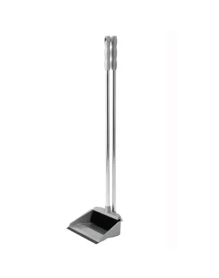 JanSan Long Handle Lobby Dustpan & Brush,Grey (1 Each)