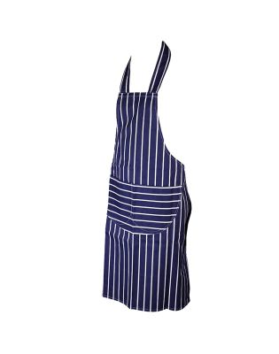 JanSan Caterers Apron Striped Blue & White (1 Each)