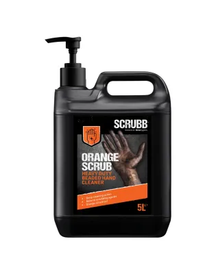 Scrubb H23 Orange Scrub Heavy Duty,Beaded Hand Cleaner 5L Pump (2 5 Litre)