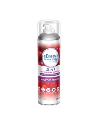 Enov eBreezz Fresh Burst Sweet Cranberry,2 in 1 Air Freshener & Sanitiser (1 500 mL)