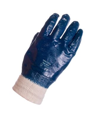 JanSan Heavyweight Knitwrist,Nitrile-Coated Work Gloves (1 Pair)