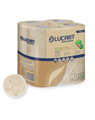 EcoNatural 250 Conventional Toilet Roll,2 Ply Natural (64 Rolls)