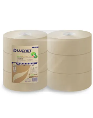 EcoNatural 300 Maxi Jumbo Roll 2 Ply,Natural (6 Rolls)