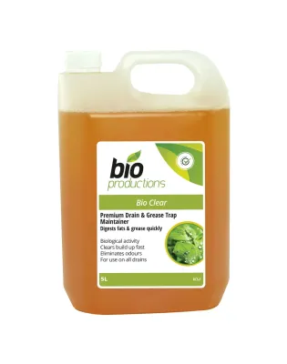 Bio Productions BC5 Bio Clear Premium,Drain & Grease Trap Maintainer 5L (2 5 Litre)