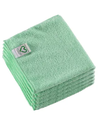 Vileda r-MicroTuff Swift Recycled,Microfibre Cloths Green (5 Cloths)