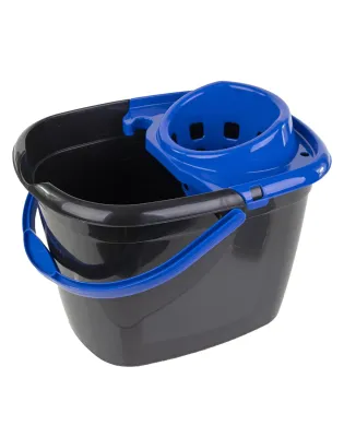 JanSan Recycled Bucket & Wringer 14L,Blue (1 Each)