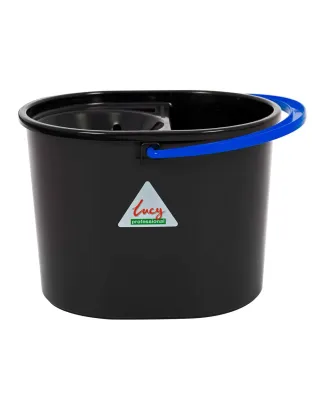 JanSan Recycled Oval Bucket & Wringer,5L Blue (1 Each)