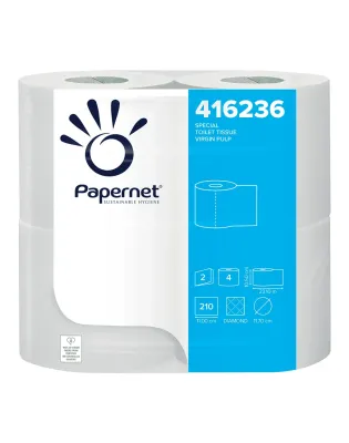 Papernet Luxury Embossed 2 Ply Toilet,Rolls 210 Sheets (40 Rolls)