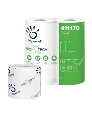 Papernet Bio Tech Embossed 2 Ply Toilet,Rolls 250 Sheets (48 Rolls)