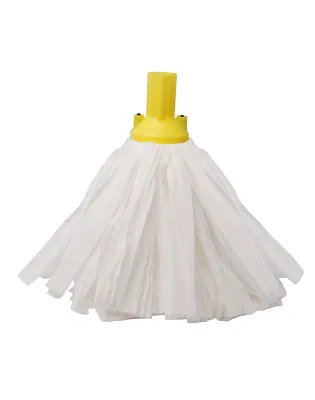 JanSan Exel Big White Mop Head 117g,Large Yellow (10 Mops)