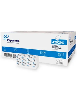 Papernet Bulk Pack 2 Ply Interleaved,Toilet Tissue (40 214 Sheets)