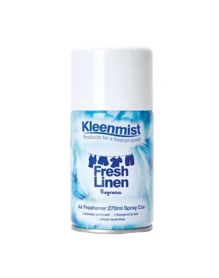 KleenMist Aerosol Air Freshener 270ml,Refill Fresh Linen (12 270 mL)