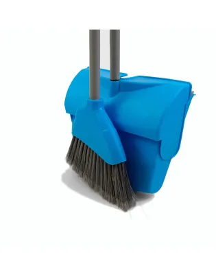 JanSan Lightweight Lobby Dustpan & Soft,Brush Blue 35" 90cm (1 Each)