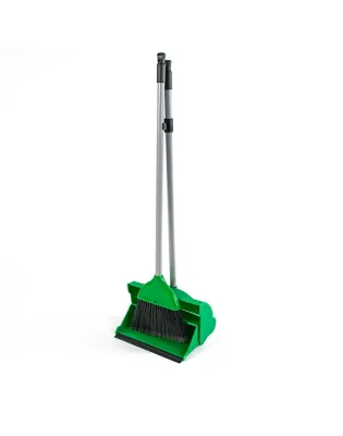 JanSan Lightweight Lobby Dustpan & Soft,Brush Green 35" 90cm (1 Each)