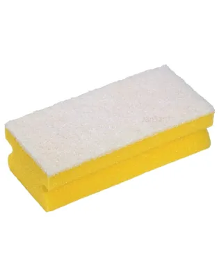 Sponge Scourer, Non Abrasive, Yellow & White (10)