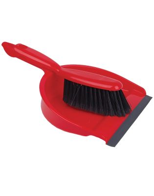 JanSan Dustpan & Brush Set Soft Red (1 Each)