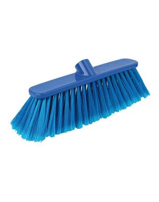 JanSan Poly Broom Head Stiff Bristles Blue (1 Each)