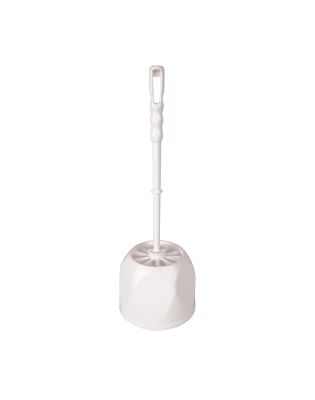 JanSan Toilet Brush Set with Potted Holder,White (1 Each)