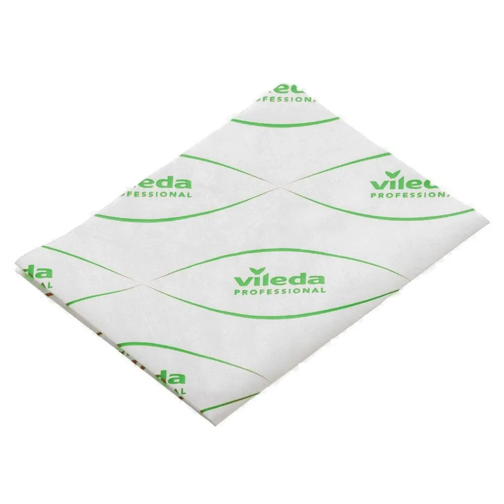 Vileda Professional | PVA Microfiber Green | All Purpose Cleaning Shammy |  Shiny Streak Free Results | Synthetic Chamois Towel | Smooth & Absorbent